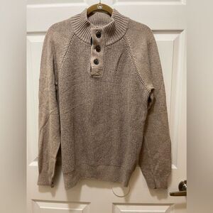 Alan Flusser Mens Knitted Sweater Long Sleeve Size L 100% Cotton